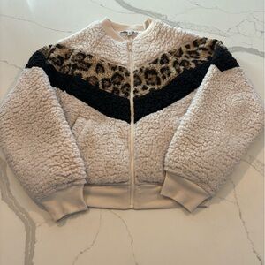 Express Sherpa Animal Print Jacket